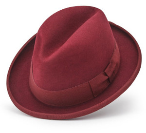 Fedora Vintage retrò in feltro di lana 100% larga tesa rigida cappello dio padre fatto a mano alla moda <span class=keywords><strong>Borsalino</strong></span> per uomo e <span class=keywords><strong>donna</strong></span> per feste - Product Image 4