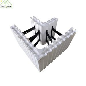 Blocs ICF à faible coût et haute résistance à angle de 440mm et 90 ° <span class=keywords><strong>Isolation</strong></span> thermique Prévention de l'humidité Blocs de forme ICF Blocs de mousse Eps - Product Image 1