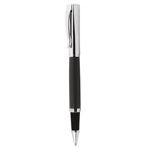 Penna Roller in Metallo Nero e Cromato, Strumento di Scrittura Funzionale a Sfera - Product Image 1