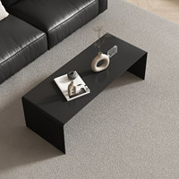 Table basse carrée minimaliste italienne moderne en acier inoxydable avec rangement, sans installation requise, fonction de préparation du thé pour salon