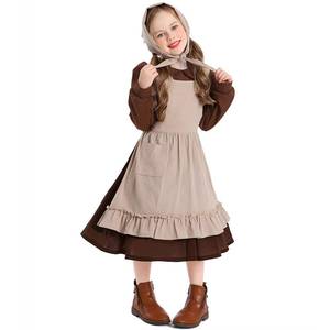 Girls Maid Cosplay Costume Servant Peasant Dress for Children's Day Stage Performance Farm Pastoral Carnival Party Outfit - Product Image 4
