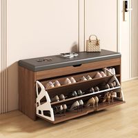 Banc à chaussures en gros pour l'entrée de la maison, meuble à chaussures avec siège intégré, rangement sous la porte