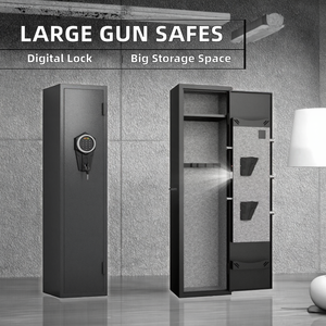 Lemari Besi Senjata Logam Dinding Kavey Grosir dengan Kunci Digital Elektronik H1320xW250xD230mm GKM-132D untuk Penyimpanan Rumah dan Komersial - Product Image 2