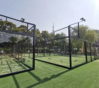 Terrain de tennis en gazon artificiel mobile durable en acier avec support en PU/latex de 12 mm, 20x10 m, plateforme surélevée temporaire portable pour l'extérieur