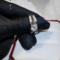 Unisex 925 Sterling Silber Hip-Hop-Stil Cluster Moissanit-Ring - Runder Brillantschliff 1CT3CT Statement-Ring mit Seitenakzenten für Hochzeiten