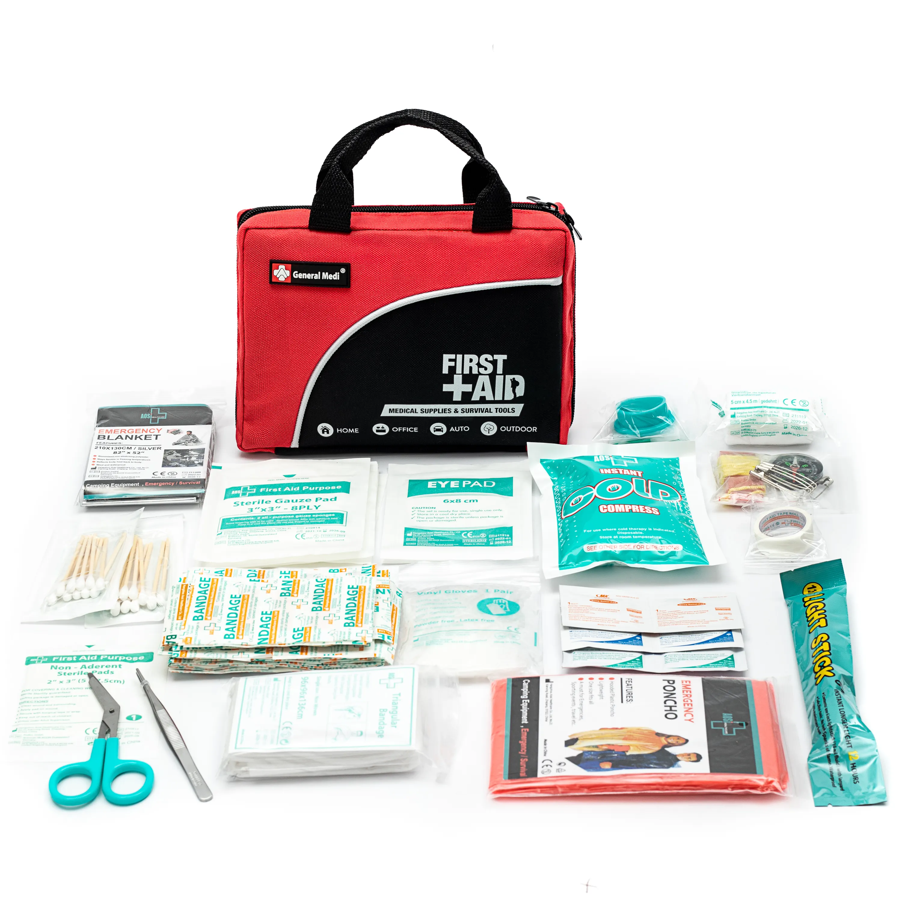 ANSI Customized Design Premium Waterproof Emergency First Aid Kit Survival First Aid Kit for Home Travel