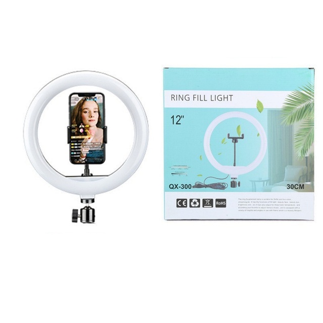Ring Light With Tripod Stand Indoor Mobile Live Broadcast Makeup Photography Fill Light Night Lamp LED Selfie Ring Light