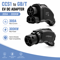 Adaptador Longood CCS1 a GB/T EV DC de 300A y 300KW, Convertidor de Carga Rápida para Vehículos Eléctricos Chinos