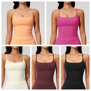 Débardeur de sport personnalisé pour femme, effet seconde peau, anti-transpiration, col en U ajustable, pour entraînement et yoga - Product Image 3