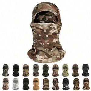Casquette tactique d'extérieur camouflage tricotée anti-UV réglable en Spandex/Polyester à fermeture élastique, visière plate, style simple et séchage rapide - Product Image 5