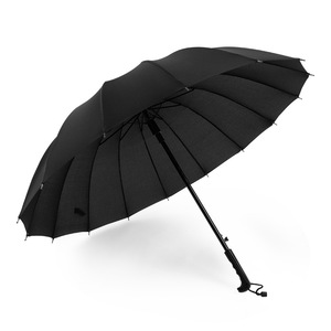 Ombrello Lungo Antivento Personalizzato OEM con Logo, 16 Stecche, Apertura Automatica, Manico a J Satinato, Impermeabile - Product Image 5