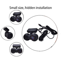 Caméra embarquée GPS 360° étanche avec 6 LED infrarouges, vision nocturne, double objectif, interface USB, petite caméra de recul discrète avec enregistrement