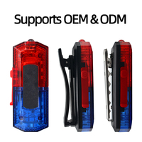 Luz de Advertencia LED para Hombro, Mini Luces Estroboscópicas Rojas y Azules, Impermeables, Visibilidad de 500m, Compatible con OEM y ODM
