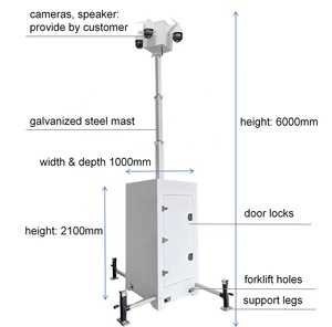 Torre CCTV Compatta e Cubica a Rapido Montaggio sul Sito, con Palo da 6m Opzionale e Alimentazione Solare - Product Image 2