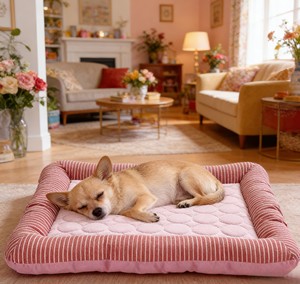 Summer Ice Silk Pet Mat <strong>Cool</strong> Breathable Multi-functional Ice Nest <strong>Pad</strong> for Small Medium Dog Cat Indoor Sleeping Rest Pet Bed - Product Image 2