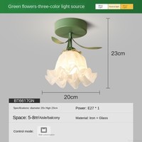 Lustre moderne en métal et verre avec lumière LED blanche froide, forme de fleur, IP65, télécommande, AC, CRI élevé 95, pour la maison et le bureau