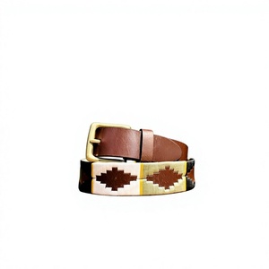 BS INTERNATIONAL Country Style Real Cow Hide Leather Belt Men's Floral Pattern Steel Buckle Eco Friendly Customizable NA130 3.8 - Product Image 5