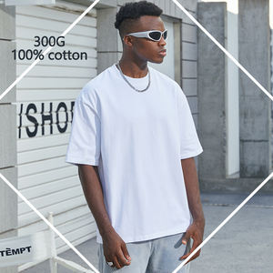 เสื้อยืดทรงบ็อกซี่ EHWUY สำหรับผู้ชาย เสื้อยืดพิมพ์ลายคุณภาพสูง เสื้อยืดผู้ชายผ้าคอตตอนหนา 300 กรัม เสื้อยืดโอเวอร์ไซส์ - Product Image 3