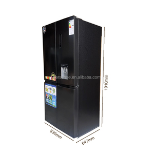 Refrigerador de Puerta Cruzada Negro Mk632 de 33 Pulgadas con Acabado Mate, Dispensador de Agua y Bloqueo para Niños para el Mercado Europeo y Uso Doméstico - Product Image 1