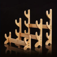 Support de présentation de couteaux et d'épées en bois sur pied, à 1/2/3/4 niveaux, pour le rangement