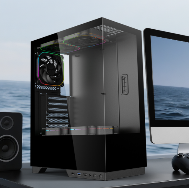 Panoramic Seaview Room PC Case 270 Degree Full View Gaming Chassis ATX Mid Tower Fish Tank Design Computer Case Gaming