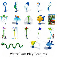 Équipement de jeu aquatique en forme de poisson avec pulvérisation d'eau, fontaine à jets d'eau pour enfants, aire de jeux aquatique, équipement de parc aquatique