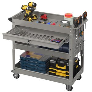 Three-Layer Rolling Auto Repair <strong>Tool</strong> <strong>Cart</strong> Hardware Trolley <strong>Mobile</strong> Supported <strong>Workshop</strong> <strong>Tool</strong> <strong>Cart</strong> With Wheels - Product Image 1