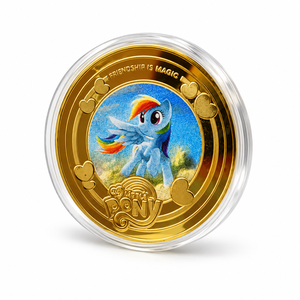 Moneda <span class=keywords><strong>de</strong></span> <span class=keywords><strong>Aventura</strong></span> Mágica para Mascotas 2026: Cinco Poses Preciosas <span class=keywords><strong>de</strong></span> Arcoíris, Hierro Bañado en Oro con Estuche - Product Image 3