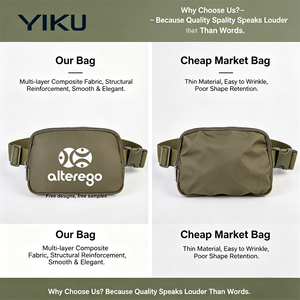 กระเ<span class=keywords><strong>ป</strong></span>๋าคาดเอว YIKU สกรีนโลโก้ตามสั่ง โรงงานรับผลิตแบบ OEM ODM ขายส่งกระเ<span class=keywords><strong>ป</strong></span>๋าคาดเอวไนลอนคุณภาพพรีเมียมสำหรับเจ้า<span class=keywords><strong>ของ</strong></span>แบรนด์ ขั้นต่ำในการสั่งซื้อน้อยเพียง 50 ชิ้น - Product Image 2