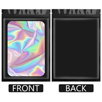 1000 pièces 6x10 cm noir Sachets Mylar holographique emballage sacs petite entreprise Ziplock sacs anti-odeur feuille pochette sacs