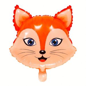 Ballon en aluminium à tête d'animal de 18 pouces Version Q Cadeau d'événement Ballon en film d'aluminium pour la fête d'anniversaire de bébé Décorations de fête de mariage - Product Image 4