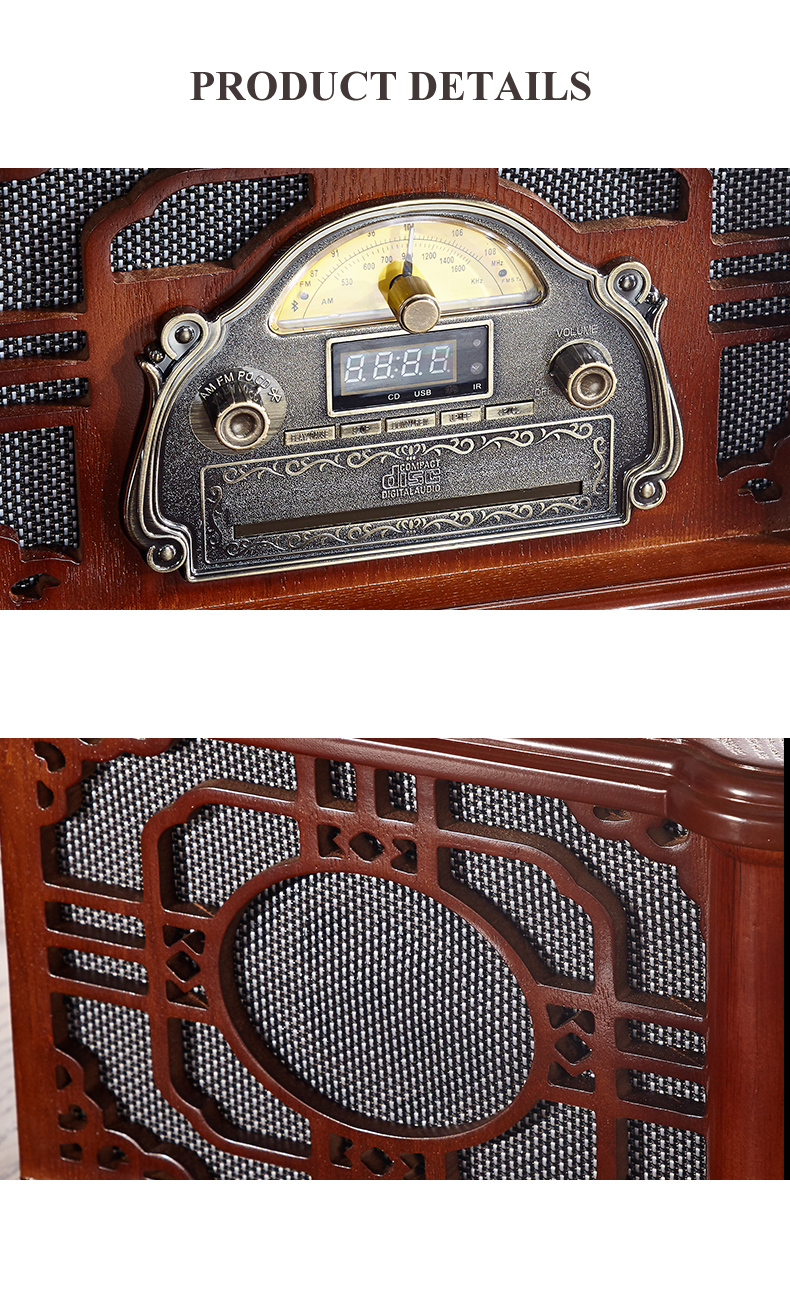 Best quality Retro record player vinyl turntable player wholesale antique gramophone