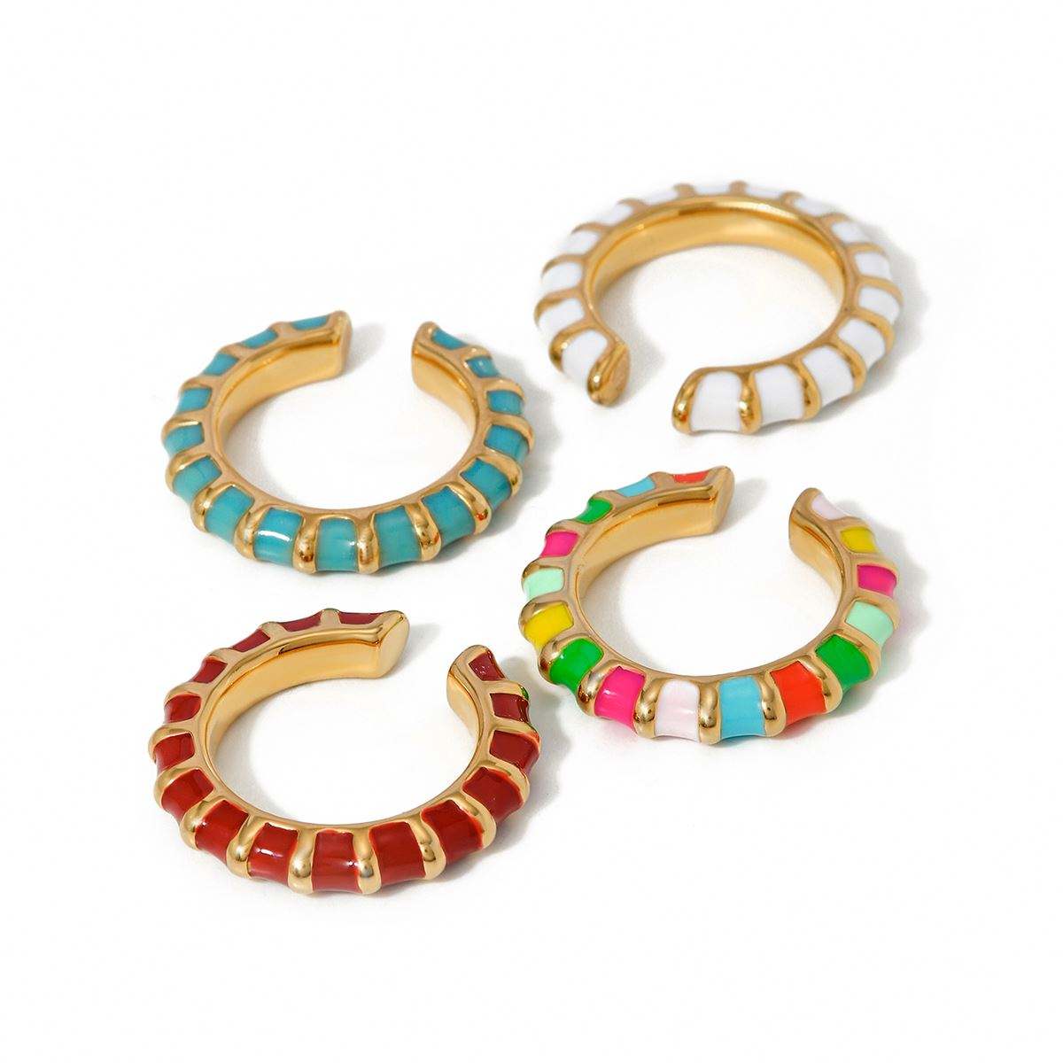 Designer Multipurpose Use Stainless Steel Gold Earrings