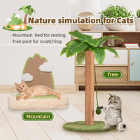 Usine personnalisée moderne vert véritable arbre à chat chat escalade griffoir condo pour chats avec grattoirs et lit