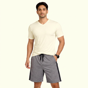 T-shirt pour homme 100% coton à manches courtes, respirant, coupe classique, couleur unie, vêtements de sport décontractés - Product Image 1