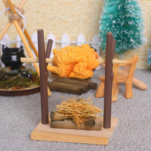 Modelo de Pollo Asado en Miniatura para Casa de Muñecas, Mini Picnic al Aire Libre - Product Image 5