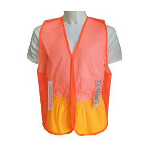 Gilet de sécurité haute visibilité CITICITY léger rouge pour la construction, en maille polyester personnalisée avec bande réfléchissante en PVC - Product Image 2