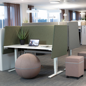 Tủ máy tính máy trạm làm việc chia Chiều cao bàn có thể điều chỉnh màn hình văn phòng phân vùng âm thanh Bảng điều khiển - Product Image 5