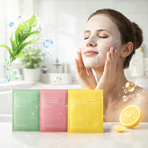 Masque facial en hydrogel à marque privée OEM, masque profond au bio-collagène, masque en feuille de collagène pour raffermir la peau, vente en gros - Product Image 1
