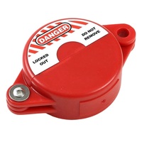 Dispositif de verrouillage de vanne à opercule en plastique ABS avec trou pour cadenas, verrou de sécurité LOTO pour bouteilles de gaz et vannes d'air 25mm-64mm