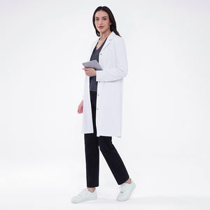 Vente en gros blouse de laboratoire unisexe blanche à manches longues pour médecins blouse de laboratoire blanche à manches longues de haute qualité pour femmes - Product Image 5