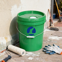 Baril en plastique rond de 5 gallons avec couvercle fileté et joint étanche pour les applications de stockage d'encre et de produits chimiques liquides