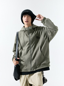 Suéter Cárdigan Retro de Alta Gama para Otoño e Invierno, para Hombre y Mujer, Estilo Americano, Bordado, con Capucha - Product Image 3