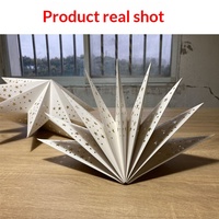 Abat-jour en origami lumineux LED personnalisé, lanternes étoiles en papier indien, fabrication directe, durable, réutilisable, décoration suspendue pour Noël, bar
