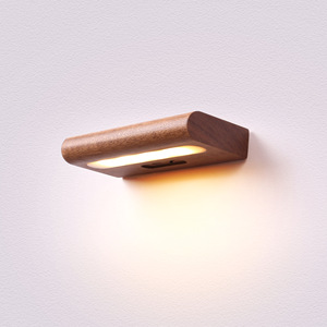 Gran luz nocturna <span class=keywords><strong>Solar</strong></span> LED para exteriores, lámpara de pared de madera maciza con carga USB moderna, pantalla blanca, pared magnética, inducción fotosensible - Product Image 1