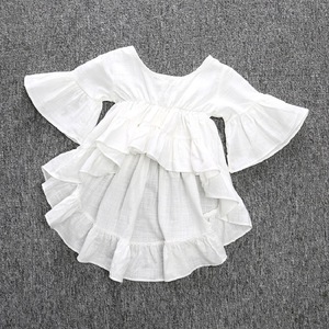 INS Kids Tales Ropa para niños <span class=keywords><strong>Primavera</strong></span> Nueva tendencia Bebé Hada Vestido <span class=keywords><strong>de</strong></span> cola larga Característica sin arrugas Desgastado Casual 2T 2 piezas - Product Image 5