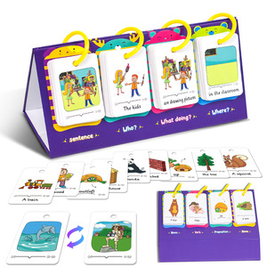 Set di Flashcard Educative Personalizzate per Bambini, per Costruzione di <span class=keywords><strong>Frasi</strong></span>, Apprendimento di Vocabolario e Ortografia Prescolare - Product Image 5