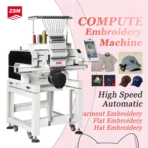 Nouvelle machine à broder automatique informatisée ZHAO à tête unique avec moteur et engrenage pour chapeaux/casquettes, utilisation domestique et industrielle portable - Product Image 1