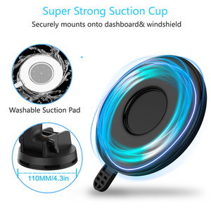 <span class=keywords><strong>Support</strong></span> magnétique rotatif à 360° robuste <span class=keywords><strong>pour</strong></span> téléphone portable, fixation ventouse <span class=keywords><strong>pour</strong></span> tableau de bord de camion ou pare-brise, bras long de 16,9 pouces - Product Image 5