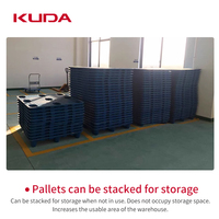 Palette en plastique KUDA 1412A-CSJJ, planche de stockage résistante à l'humidité pour entrepôt, plateau logistique industriel 1400x1200x155mm